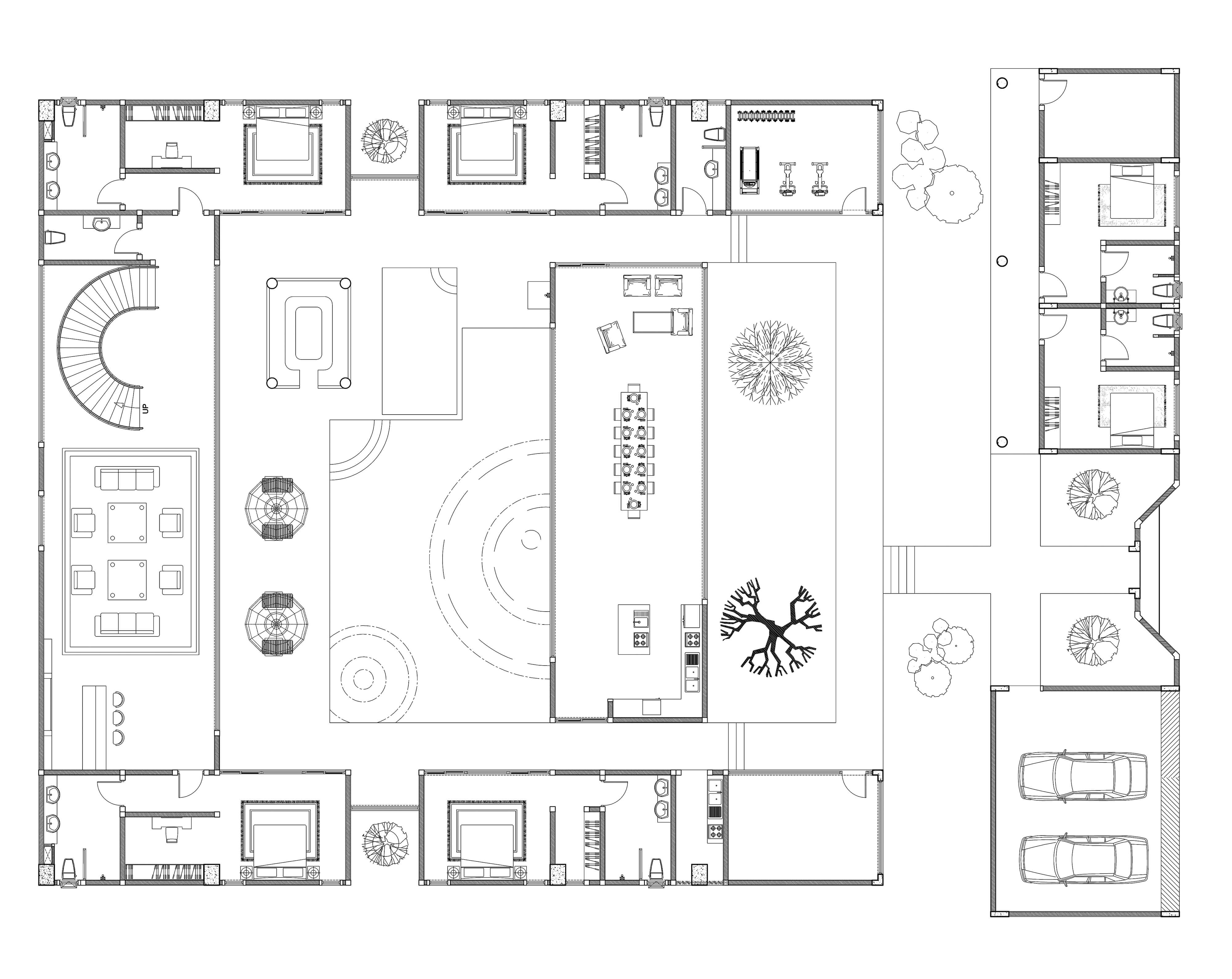 Sundiego Resort Villa Pattaya Ground Floor Plan XL