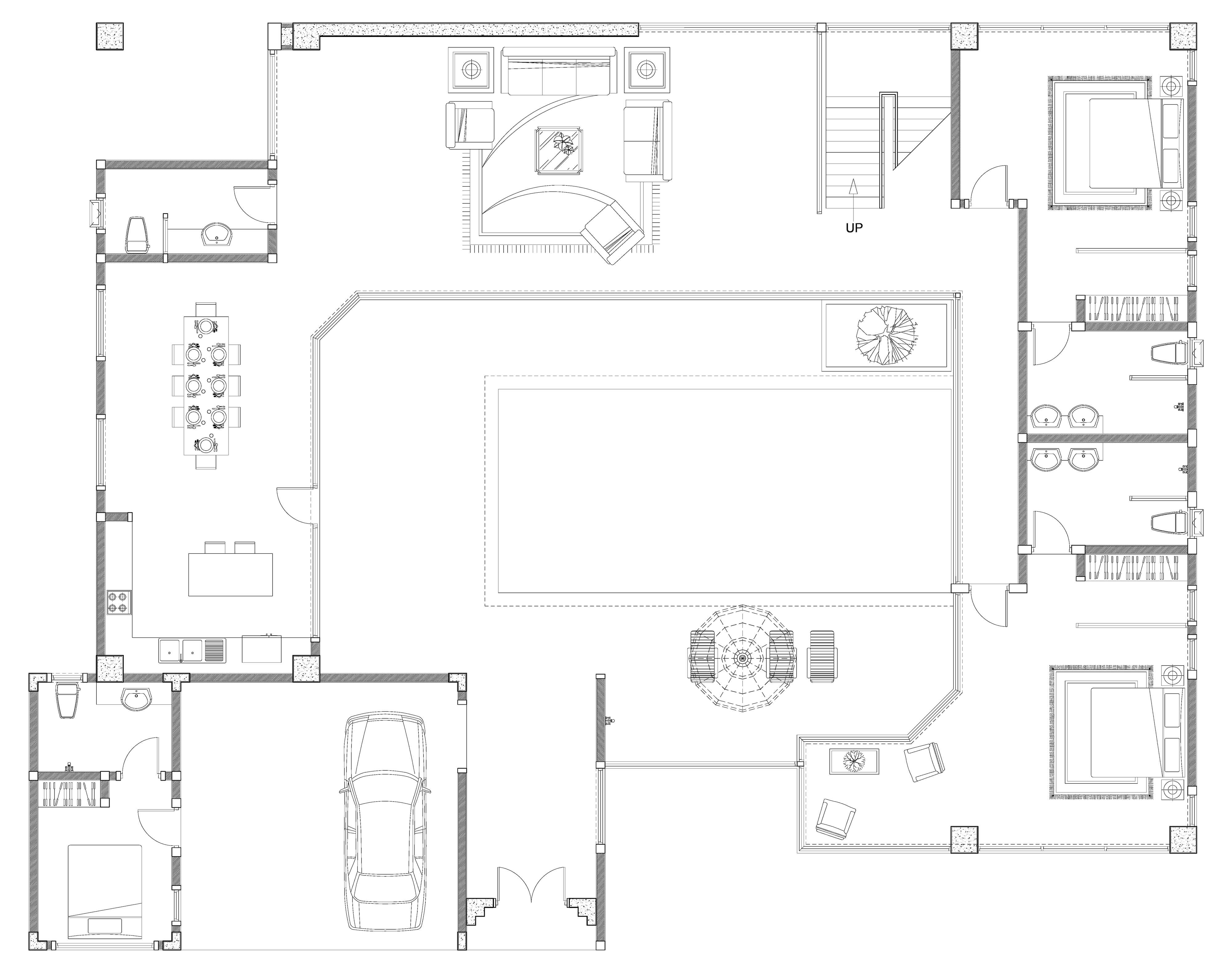 Sundiego Resort Villa Pattaya Ground Floor Plan